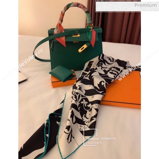 Hermes Kelly 25cm Top Handle Bag in Epsom Leather Dark Green 2020 (FL-20052939)