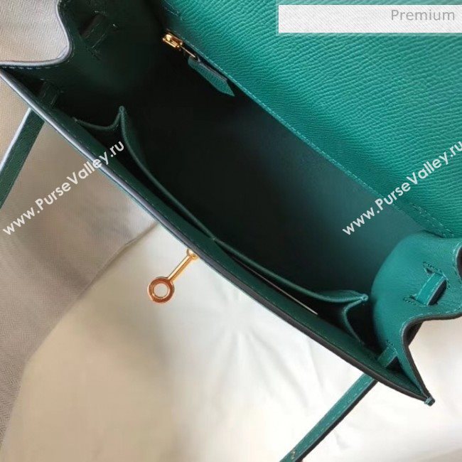 Hermes Kelly 25cm Top Handle Bag in Epsom Leather Dark Green 2020 (FL-20052939)