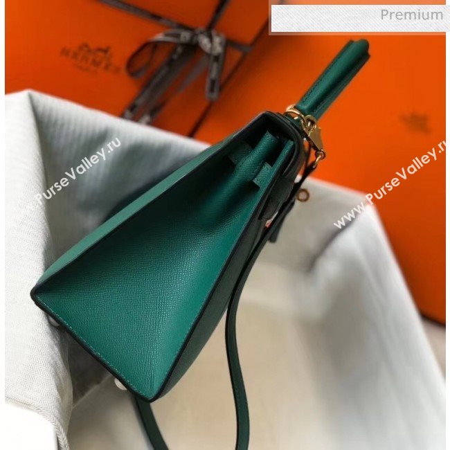 Hermes Kelly 28cm Top Handle Bag in Epsom Leather Dark Green 2020 (FL-20052940)