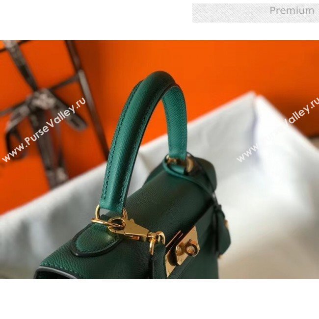 Hermes Kelly 28cm Top Handle Bag in Epsom Leather Dark Green 2020 (FL-20052940)