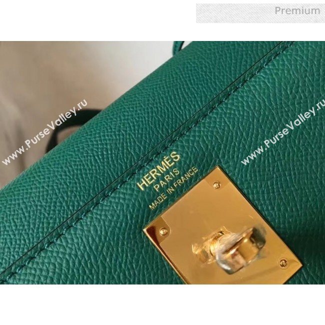Hermes Kelly 28cm Top Handle Bag in Epsom Leather Dark Green 2020 (FL-20052940)