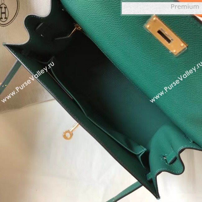 Hermes Kelly 32cm Top Handle Bag in Epsom Leather Dark Green 2020 (FL-20052941)