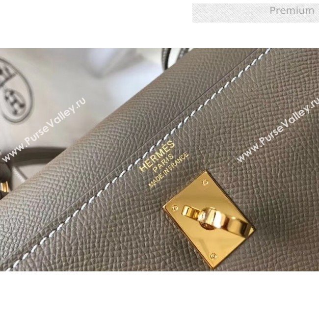 Hermes Kelly 25cm Top Handle Bag in Epsom Leather Etoupe 2020 (FL-20052942)