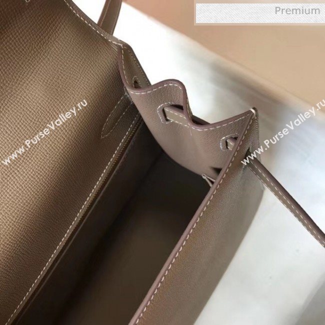 Hermes Kelly 28cm Top Handle Bag in Epsom Leather Etoupe 2020 (FL-20052943)