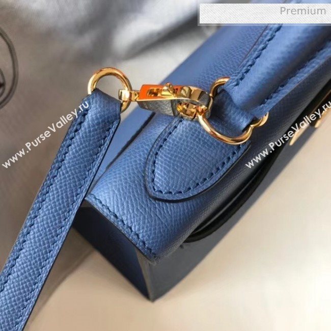 Hermes Kelly 28cm Top Handle Bag in Epsom Leather Blue 2020 (FL-20052917)