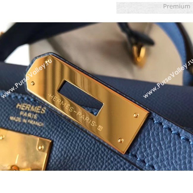 Hermes Kelly 28cm Top Handle Bag in Epsom Leather Blue 2020 (FL-20052917)