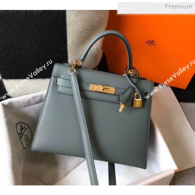 Hermes Kelly 28cm Top Handle Bag in Epsom Leather Almond Green 2020 (FL-20052945)