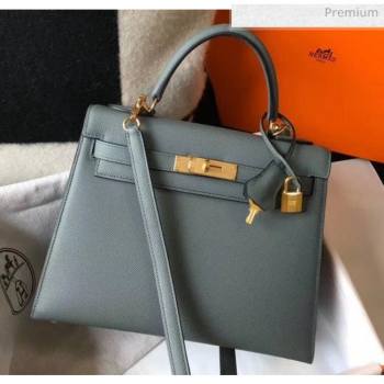 Hermes Kelly 28cm Top Handle Bag in Epsom Leather Almond Green 2020 (FL-20052945)