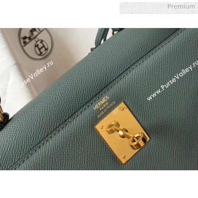 Hermes Kelly 25cm Top Handle Bag in Epsom Leather Almond Green 2020 (FL-20052946)