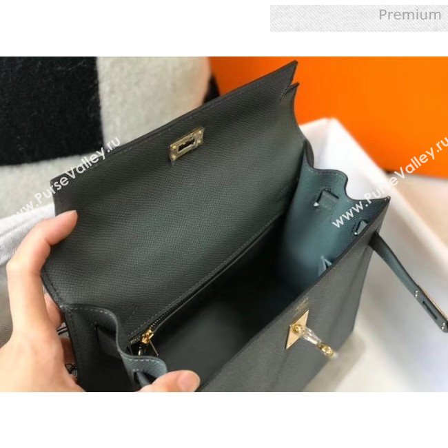 Hermes Kelly 25cm Top Handle Bag in Epsom Leather Almond Green 2020 (FL-20052946)