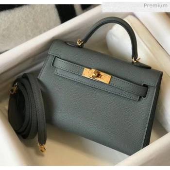 Hermes Mini Kelly II Handbag in Epsom Leather Almond Green 2020 (FL-20052947)