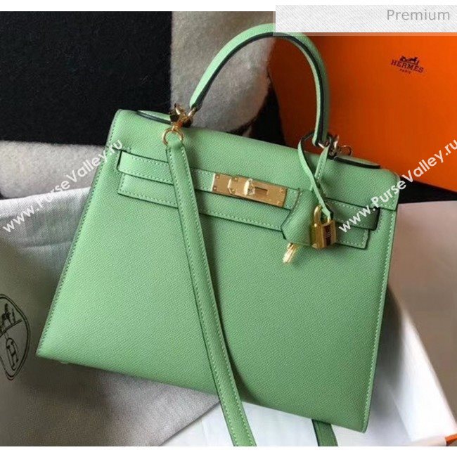 Hermes Kelly 25cm Top Handle Bag in Epsom Leather Green 2020 (FL-20052949)