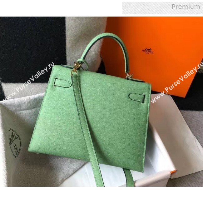 Hermes Kelly 25cm Top Handle Bag in Epsom Leather Green 2020 (FL-20052949)