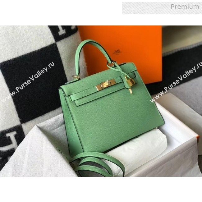 Hermes Kelly 25cm Top Handle Bag in Epsom Leather Green 2020 (FL-20052949)