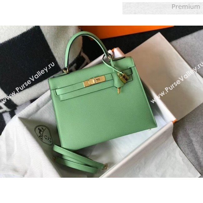 Hermes Kelly 25cm Top Handle Bag in Epsom Leather Green 2020 (FL-20052949)