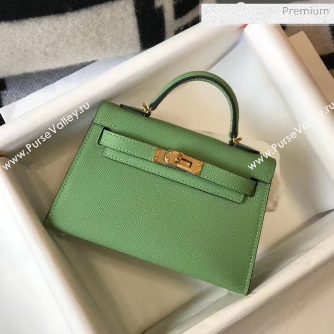 Hermes Mini Kelly II Handbag in Epsom Leather Green 2020 (FL-20052951)