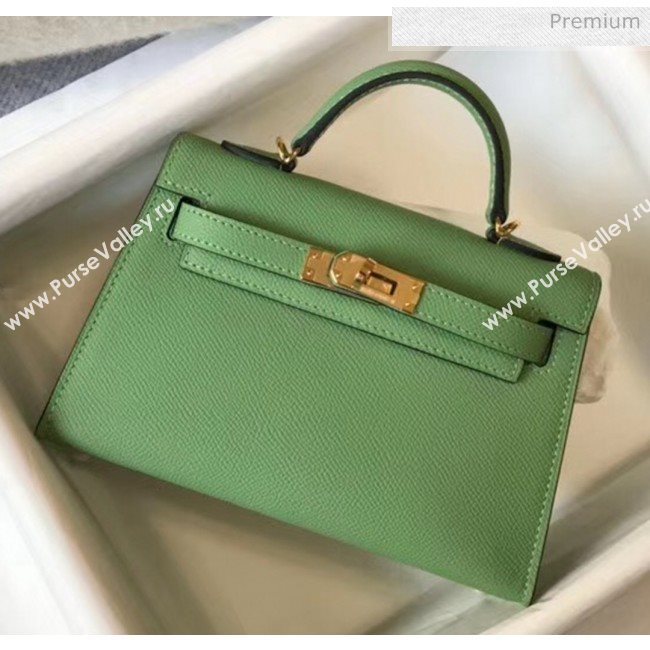 Hermes Mini Kelly II Handbag in Epsom Leather Green 2020 (FL-20052951)