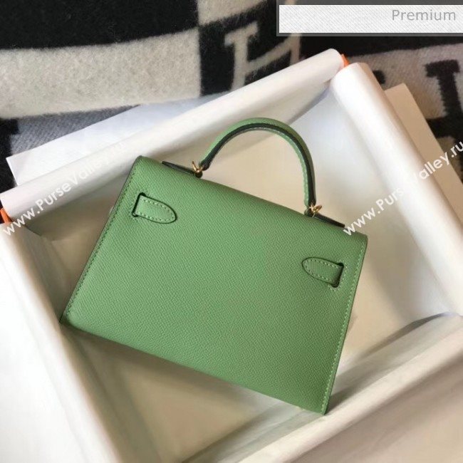 Hermes Mini Kelly II Handbag in Epsom Leather Green 2020 (FL-20052951)