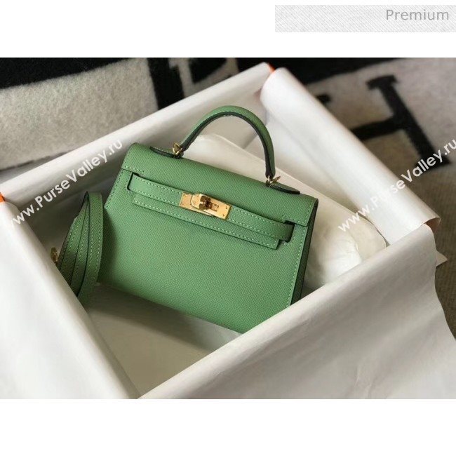 Hermes Mini Kelly II Handbag in Epsom Leather Green 2020 (FL-20052951)