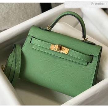 Hermes Mini Kelly II Handbag in Epsom Leather Green 2020 (FL-20052951)