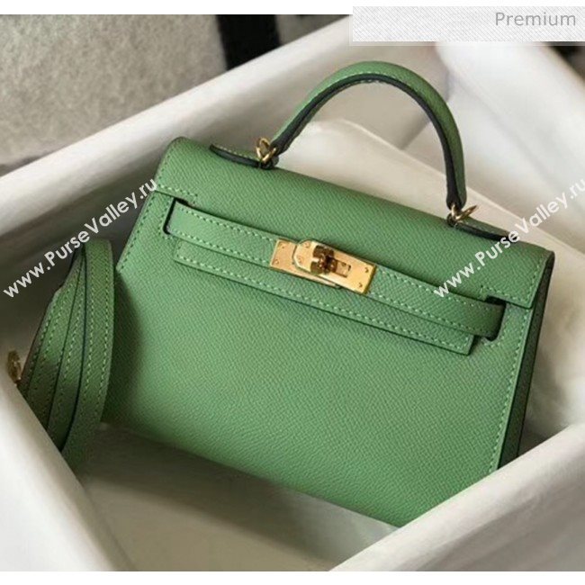 Hermes Mini Kelly II Handbag in Epsom Leather Green 2020 (FL-20052951)