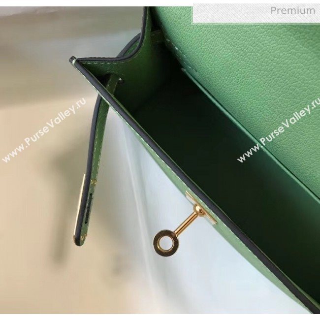 Hermes Mini Kelly II Handbag in Epsom Leather Green 2020 (FL-20052951)