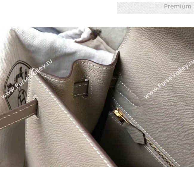 Hermes Kelly 28cm Top Handle Bag in Epsom Leather Asphalt Grey 2020 (FL-20052955)