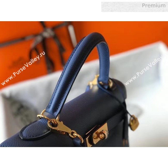 Hermes Kelly 32cm Top Handle Bag in Epsom Leather Blue 2020 (FL-20052918)