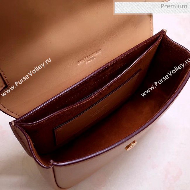 Saint Laurent KAIA Small Satchel in Smooth Vintage Leather 619740 Brown 2020 (NA-20053028)