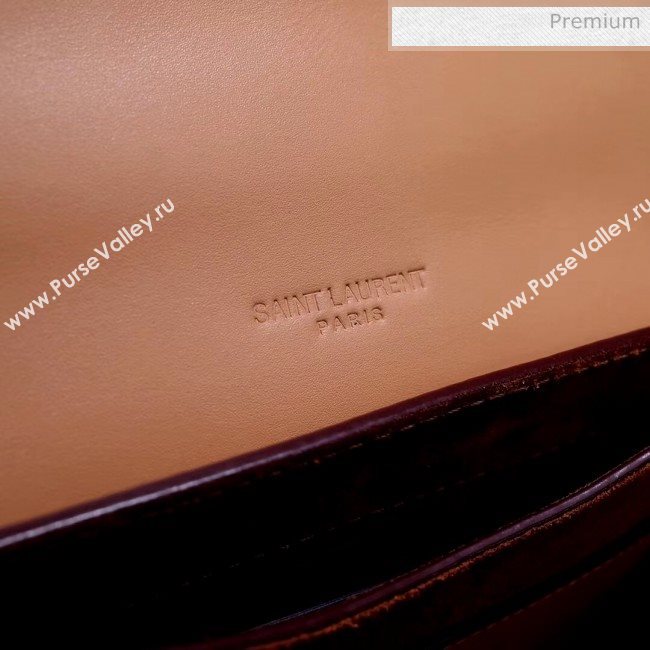 Saint Laurent KAIA Small Satchel in Smooth Vintage Leather 619740 Brown 2020 (NA-20053028)