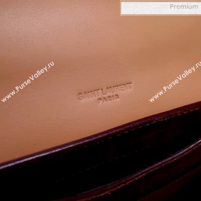 Saint Laurent KAIA Small Satchel in Smooth Vintage Leather 619740 Brown 2020 (NA-20053028)