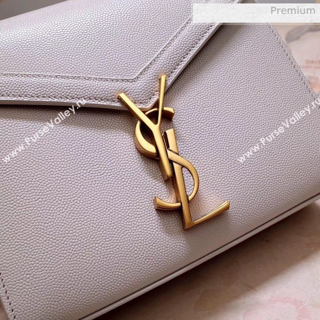 Saint Laurent CASSANDRA Mini Top Handle bag in Grain Leather 602716 White 2020 (NA-20053031)