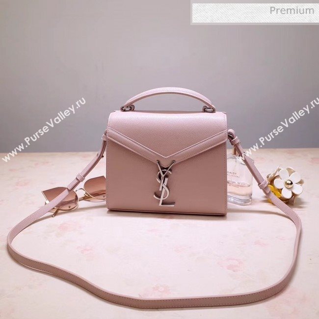 Saint Laurent CASSANDRA Mini Top Handle bag in Grain Leather 602716 Light Pink 2020 (NA-20053032)