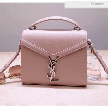 Saint Laurent CASSANDRA Mini Top Handle bag in Grain Leather 602716 Light Pink 2020 (NA-20053032)