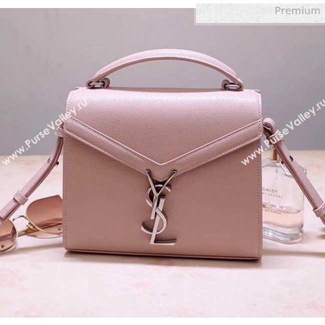 Saint Laurent CASSANDRA Mini Top Handle bag in Grain Leather 602716 Light Pink 2020 (NA-20053032)