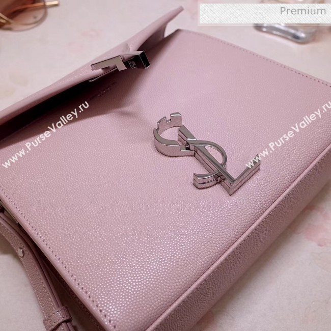 Saint Laurent CASSANDRA Mini Top Handle bag in Grain Leather 602716 Light Pink 2020 (NA-20053032)