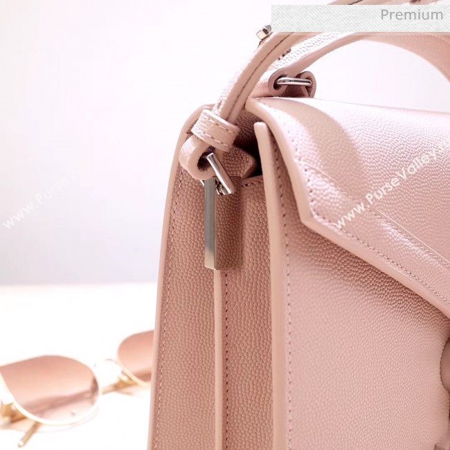 Saint Laurent CASSANDRA Mini Top Handle bag in Grain Leather 602716 Light Pink 2020 (NA-20053032)