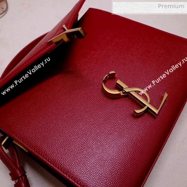 Saint Laurent CASSANDRA Mini Top Handle bag in Grain Leather 602716 Red 2020 (NA-20053033)