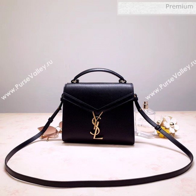 Saint Laurent CASSANDRA Mini Top Handle bag in Grain Leather 602716 Black 2020 (NA-20053034)