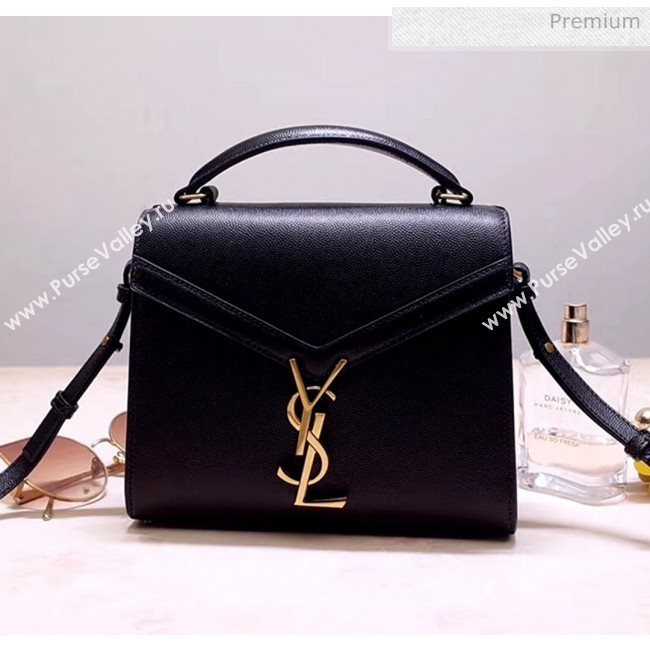 Saint Laurent CASSANDRA Mini Top Handle bag in Grain Leather 602716 Black 2020 (NA-20053034)