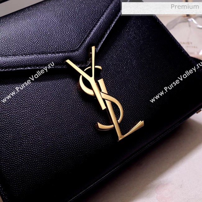 Saint Laurent CASSANDRA Mini Top Handle bag in Grain Leather 602716 Black 2020 (NA-20053034)