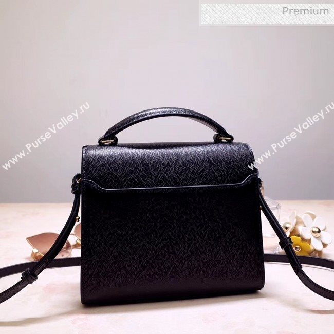 Saint Laurent CASSANDRA Mini Top Handle bag in Grain Leather 602716 Black 2020 (NA-20053034)