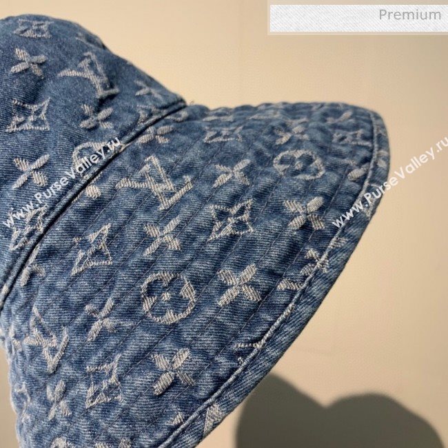 Louis Vuitton Monogram Denim Canvas Bucket Hat LV01 Blue/White 2020 (V-20052710)