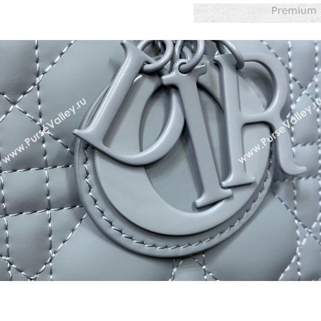 Dior Cannage Calfskin Large Lady Dior Bag Grey 2020 (XXG-20052728)