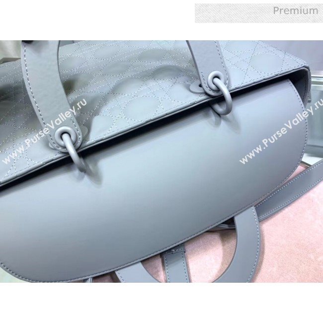 Dior Cannage Calfskin Large Lady Dior Bag Grey 2020 (XXG-20052728)