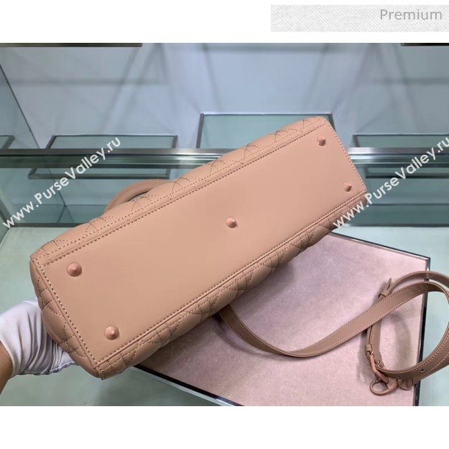Dior Cannage Calfskin Large Lady Dior Bag Apricot 2020 (XXG-20052729)