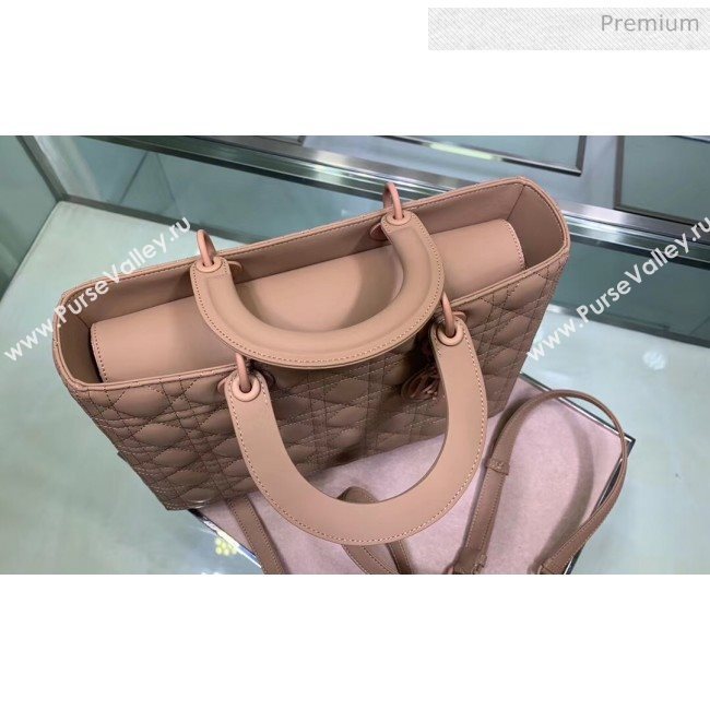 Dior Cannage Calfskin Large Lady Dior Bag Apricot 2020 (XXG-20052729)