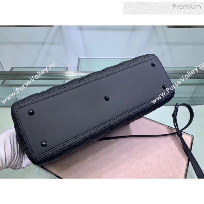 Dior Cannage Calfskin Large Lady Dior Bag Black 2020 (XXG-20052730)