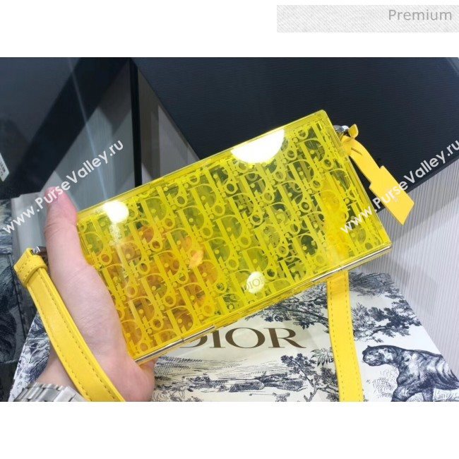 Dior Oblique Transparency PMMA Box Clutch Shoulder Bag Yellow 2020 (XXG-20052732)