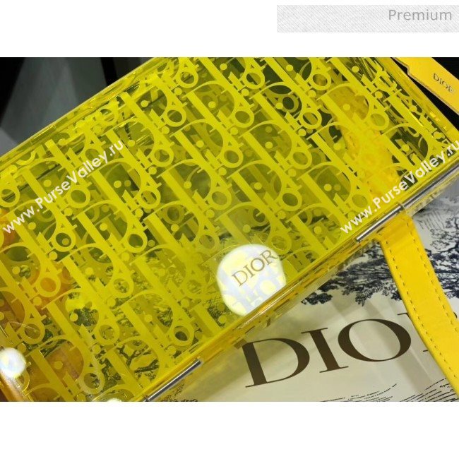Dior Oblique Transparency PMMA Box Clutch Shoulder Bag Yellow 2020 (XXG-20052732)